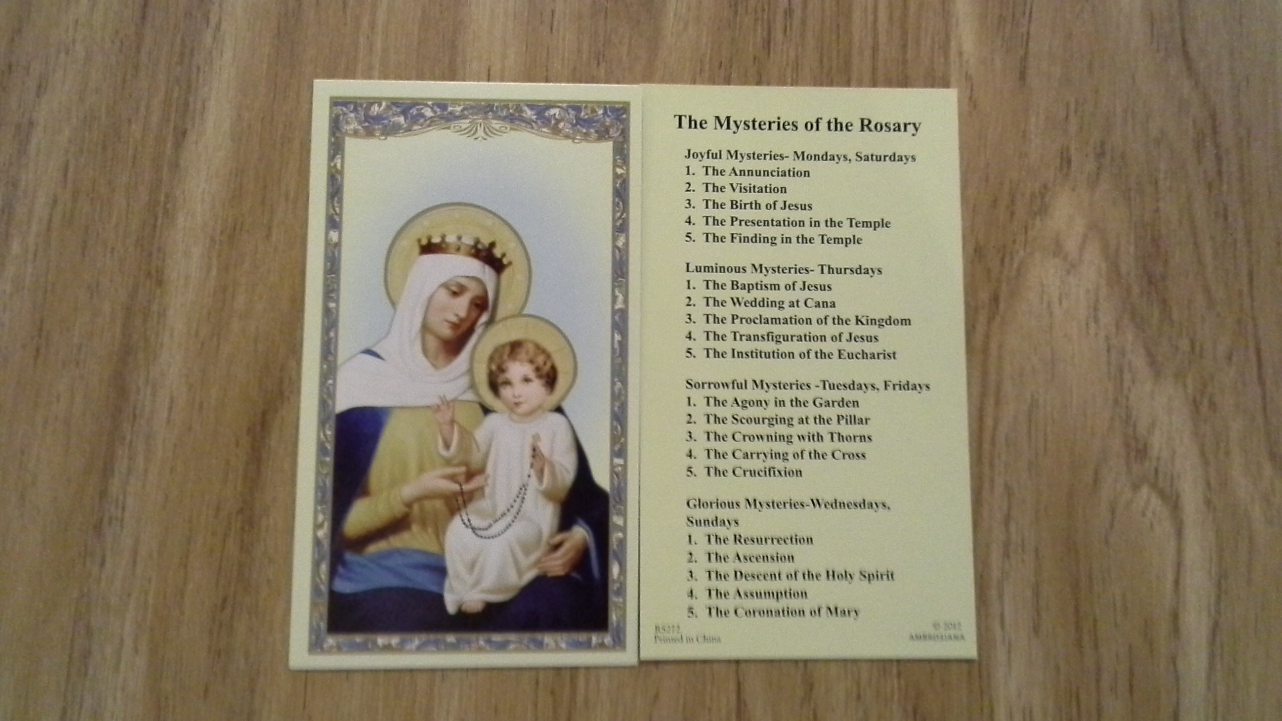 Our Lady of the Rosary/Mysteries of the Rosary