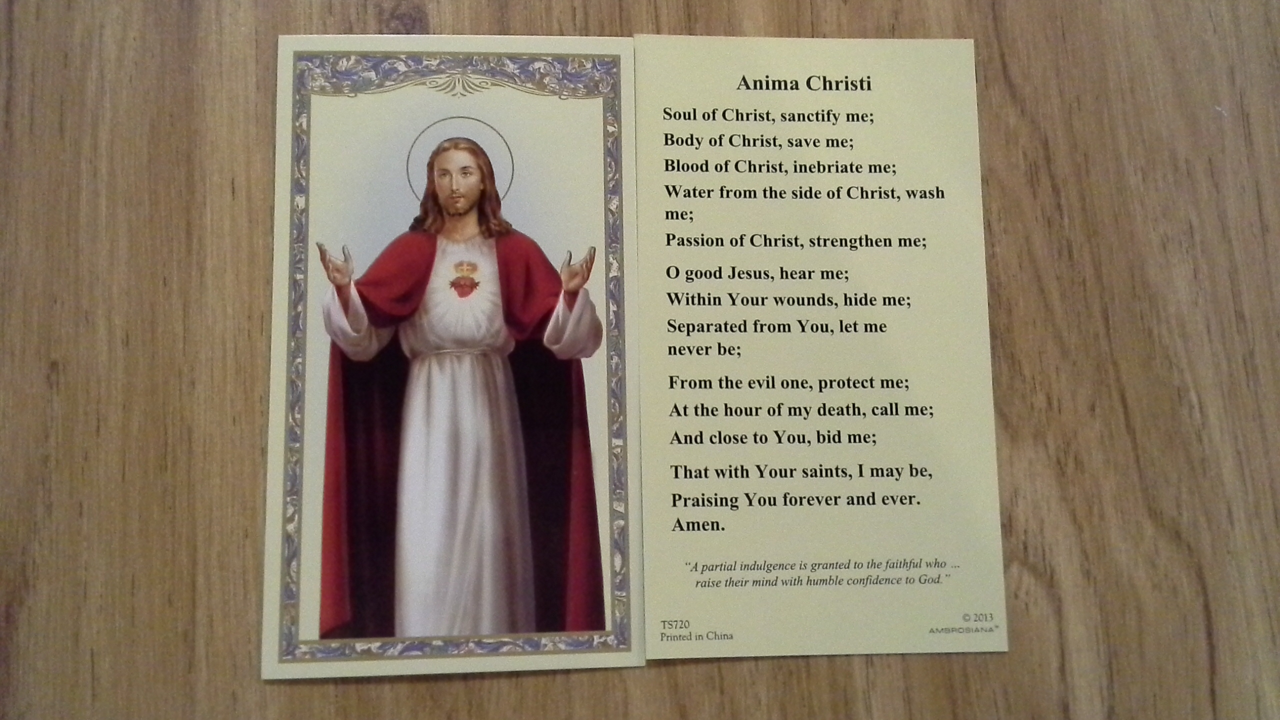 Jesus/The Lord's Prayer Holy Card