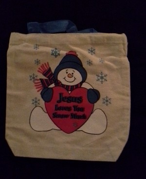 Canvas Gift Bag: Snowman